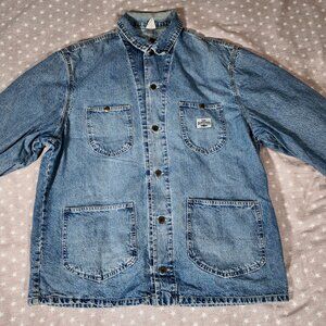 🔥 Vintage Lee Dungarees Denim Chore Jacket - XL - Workwear 🔥